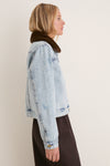 Fur Collar Sherwood Denim Jacket