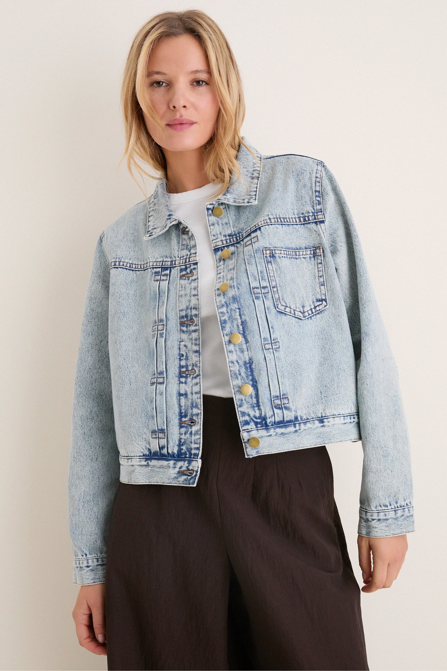 Fur Collar Sherwood Denim Jacket
