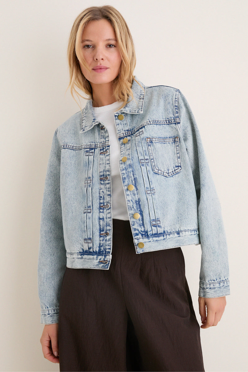 Fur Collar Sherwood Denim Jacket