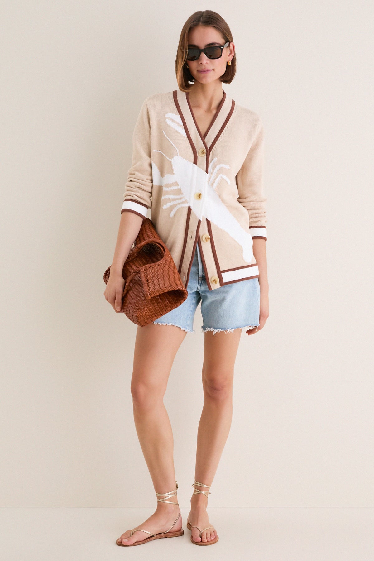 Sandstone Cotton Lobster Lauren Cardigan