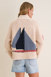 Sandstone Cotton Sailboat Charlie Cardigan