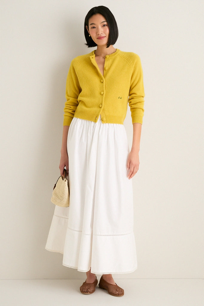 Marigold Cashmere Knot Button Phoebe Cardigan