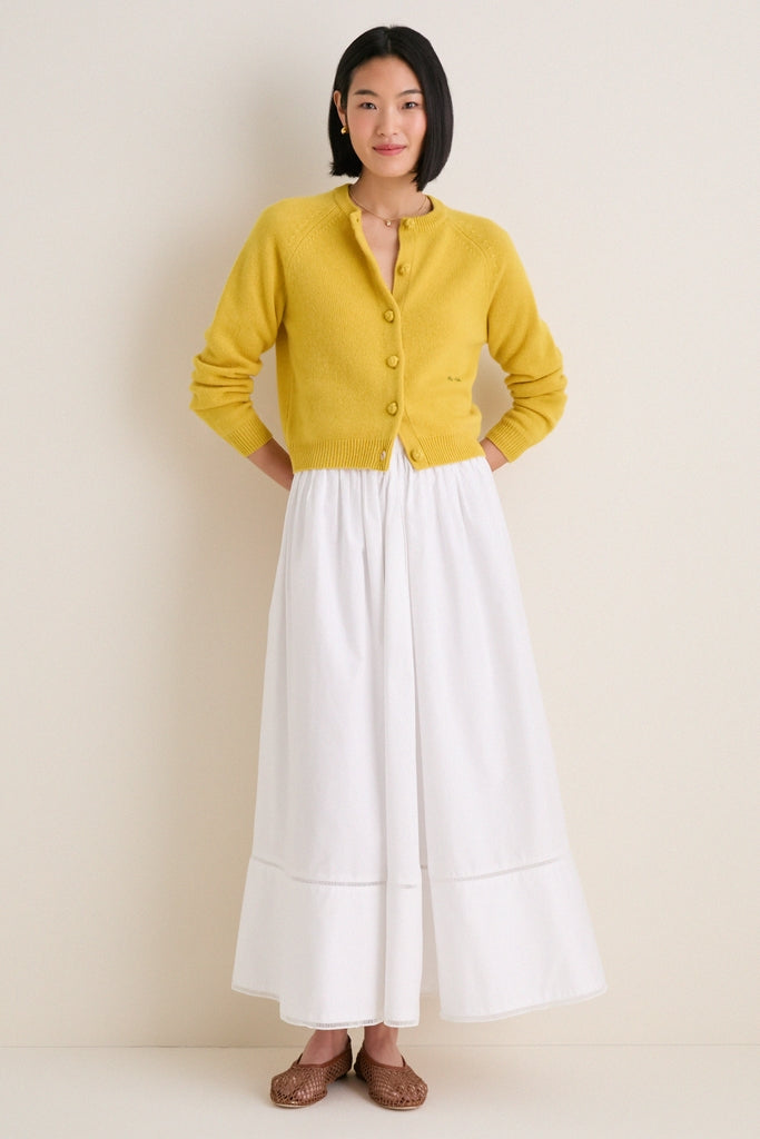 Marigold Cashmere Knot Button Phoebe Cardigan