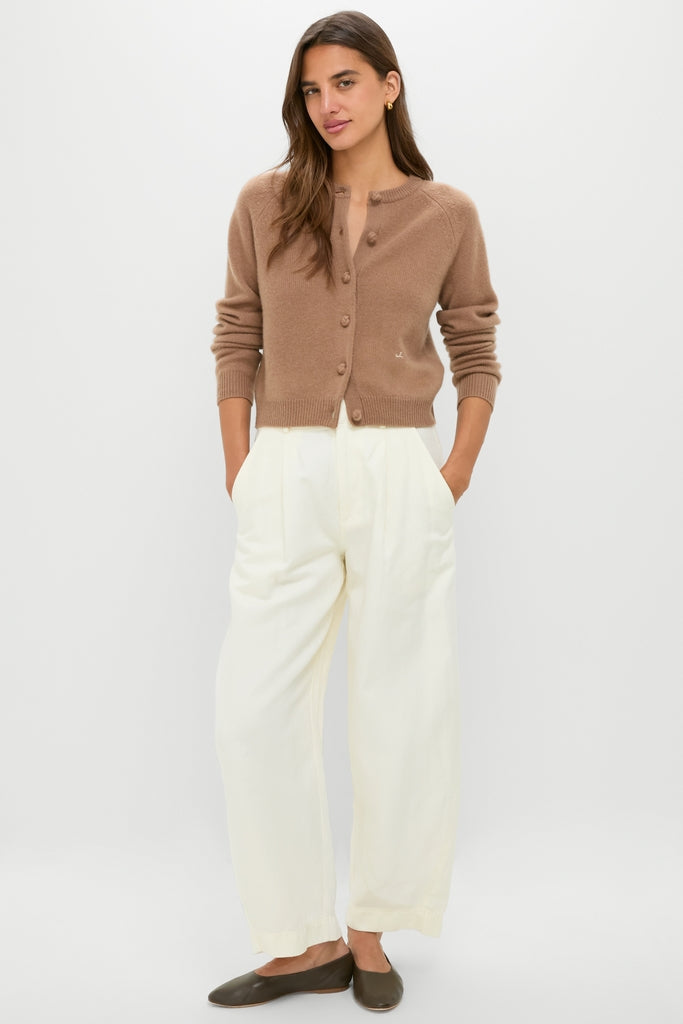 【moco】ENEU エヌー   button cashwool knit Mocha Cashmere Knot Button Phoebe Cardigan | Tuckernuck