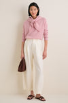 Powder Pink Cashmere Boyfriend Bodie Crewneck
