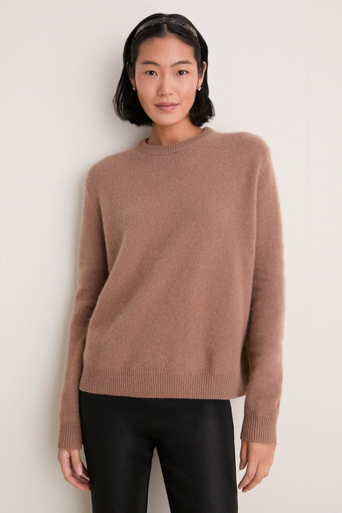 Mocha Cashmere Boyfriend Bodie Crewneck