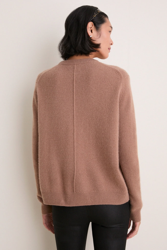 Mocha Cashmere Boyfriend Bodie Crewneck