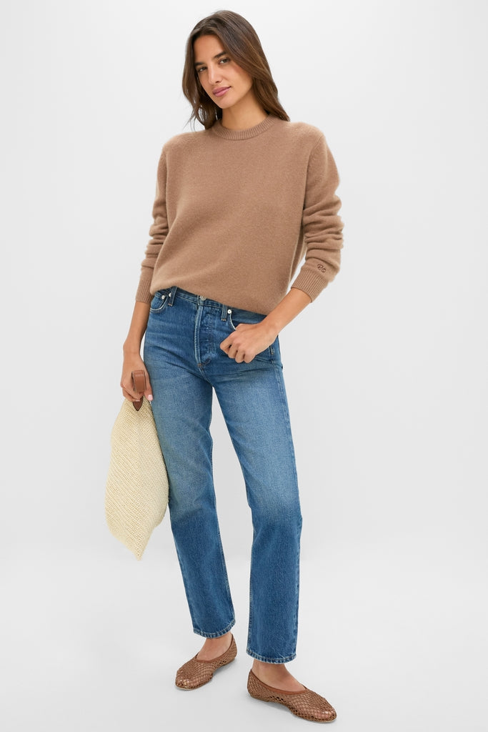 Mocha Cashmere Boyfriend Bodie Crewneck