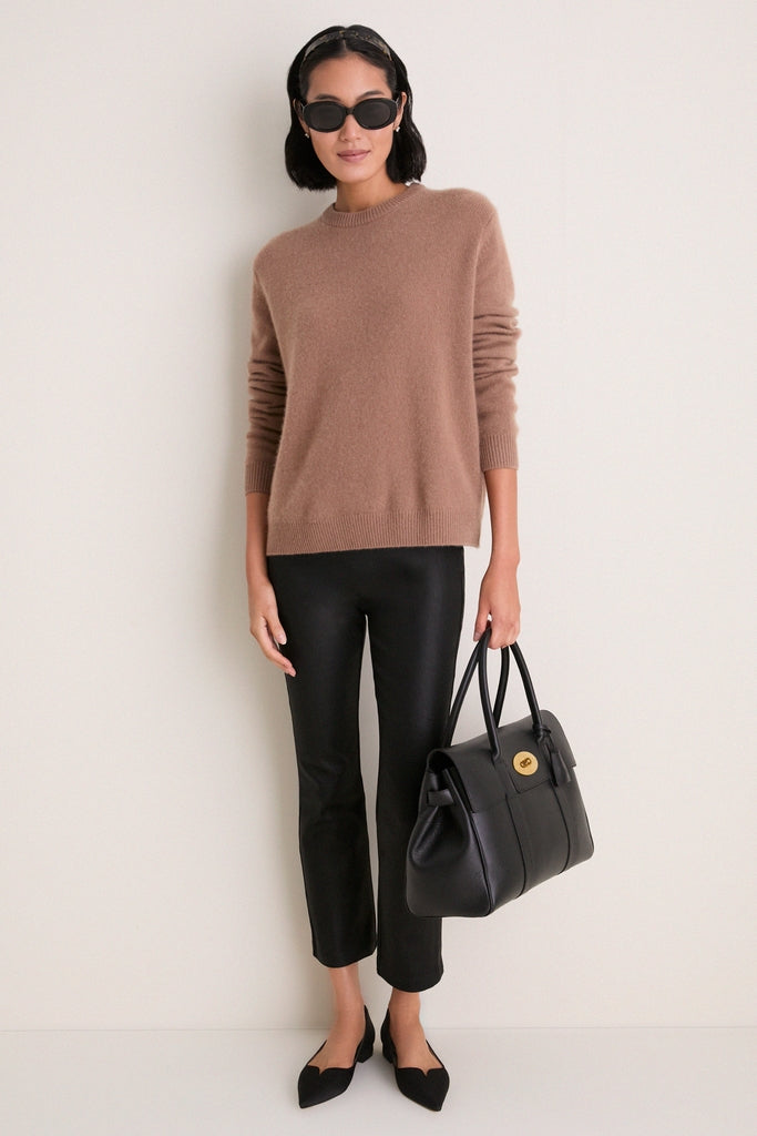 Mocha Cashmere Boyfriend Bodie Crewneck