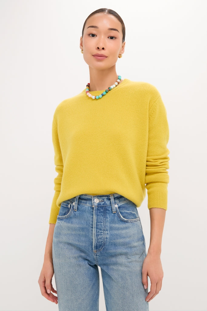 Marigold Cashmere Boyfriend Bodie Crewneck