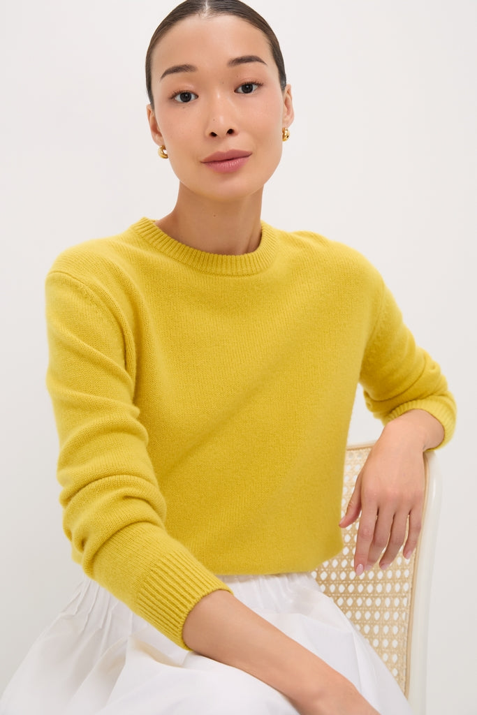 Marigold Cashmere Boyfriend Bodie Crewneck