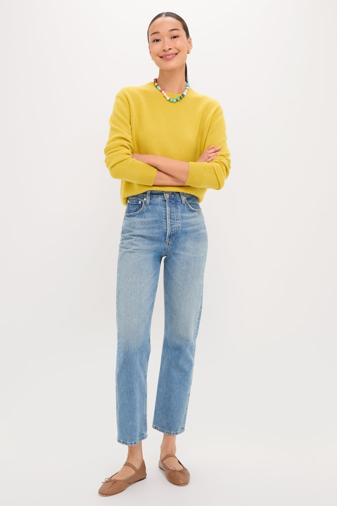 Marigold Cashmere Boyfriend Bodie Crewneck