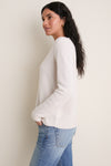 Ivory Cashmere Boyfriend Bodie Crewneck