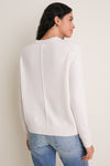 Ivory Cashmere Boyfriend Bodie Crewneck