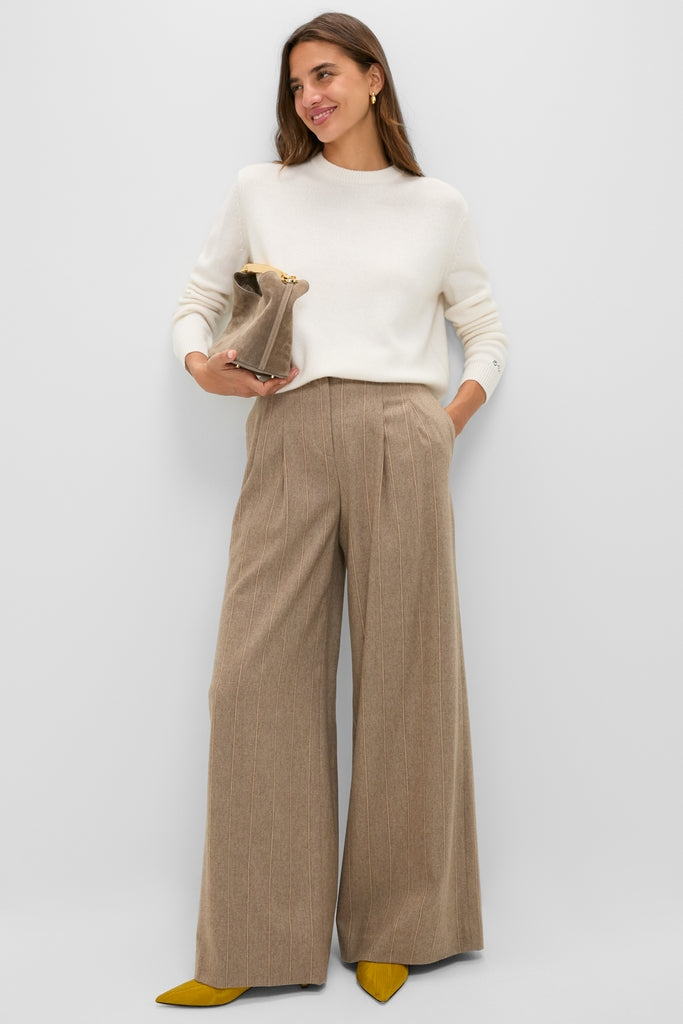 Ivory Cashmere Boyfriend Bodie Crewneck