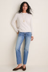 Ivory Cashmere Boyfriend Bodie Crewneck