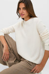 Ivory Cashmere Boyfriend Bodie Crewneck
