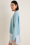 Cameo Blue Cashmere Henri Crewneck