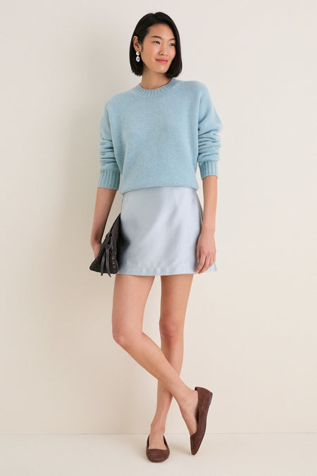 Cameo Blue Cashmere Henri Crewneck