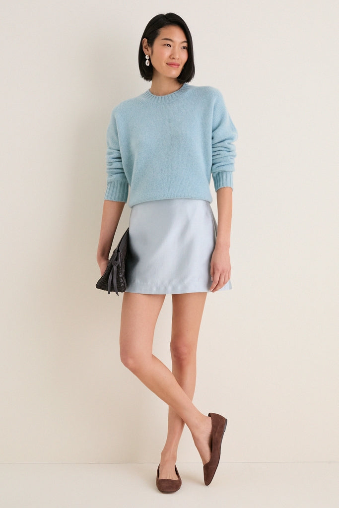 Cameo Blue Cashmere Henri Crewneck