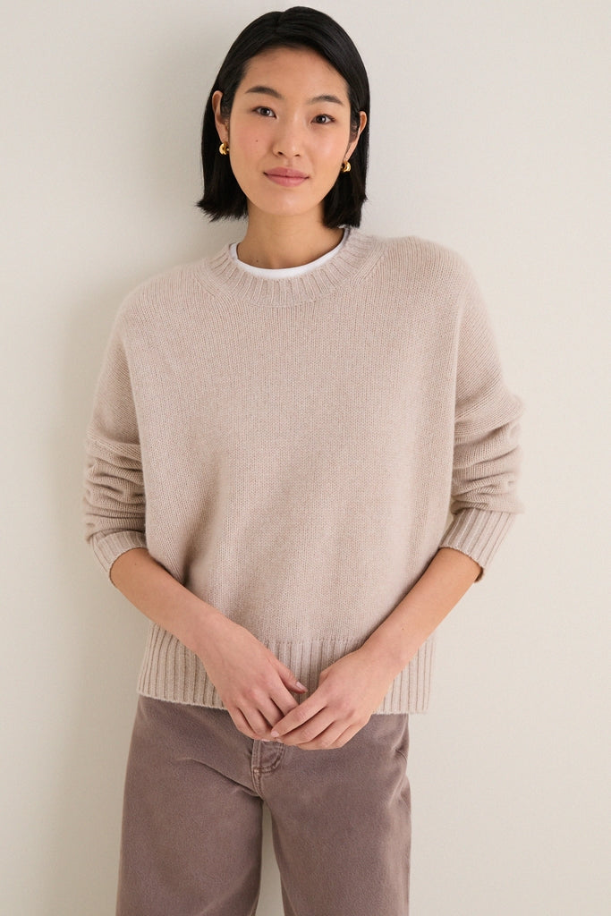 Sandstone Cashmere Henri Crewneck