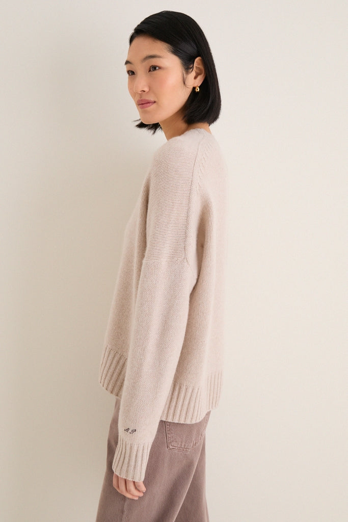 Sandstone Cashmere Henri Crewneck