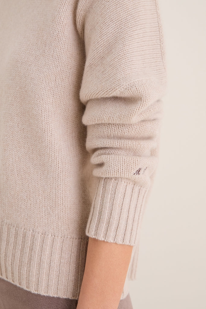 Sandstone Cashmere Henri Crewneck