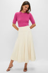 Raspberry Cashmere Short Sleeve Noemie Sweater