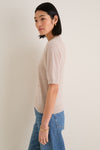 Sandstone Cashmere Short Sleeve Noemie Sweater