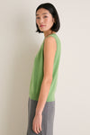 Pistachio Cashmere Sleeveless Ava Shell