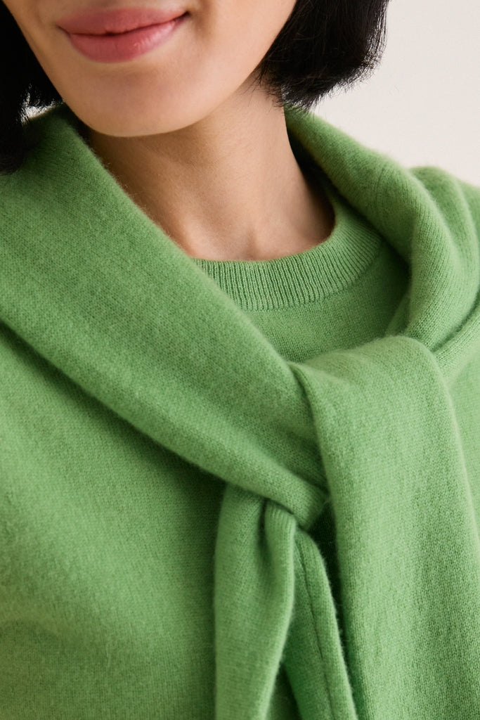 Pistachio Cashmere Sleeveless Ava Shell