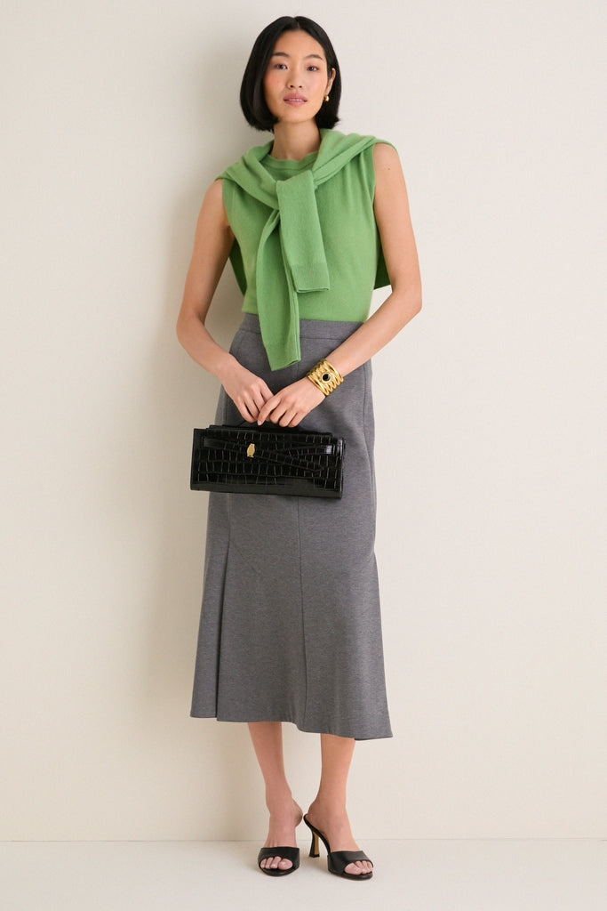 Pistachio Cashmere Sleeveless Ava Shell