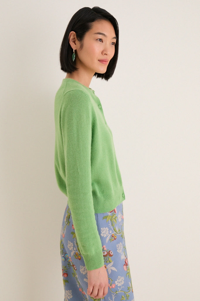 Pistachio Cashmere Riley Cardigan