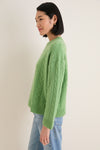 Pistachio Cashmere Cable Knit Eloise Sweater