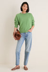 Pistachio Cashmere Cable Knit Eloise Sweater