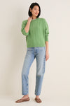 Pistachio Cashmere Cable Knit Eloise Sweater