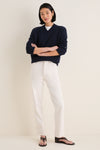 Navy Cashmere Cassie V-Neck Sweater