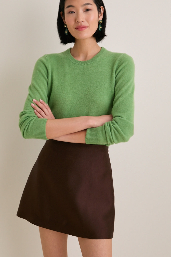 Pistachio Cashmere Crewneck Sweater
