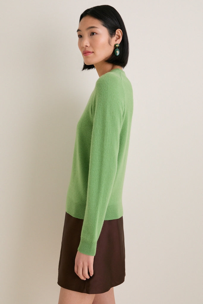 Pistachio Cashmere Crewneck Sweater