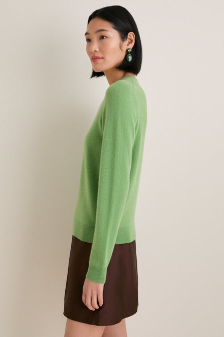 Pistachio Cashmere Crewneck Sweater