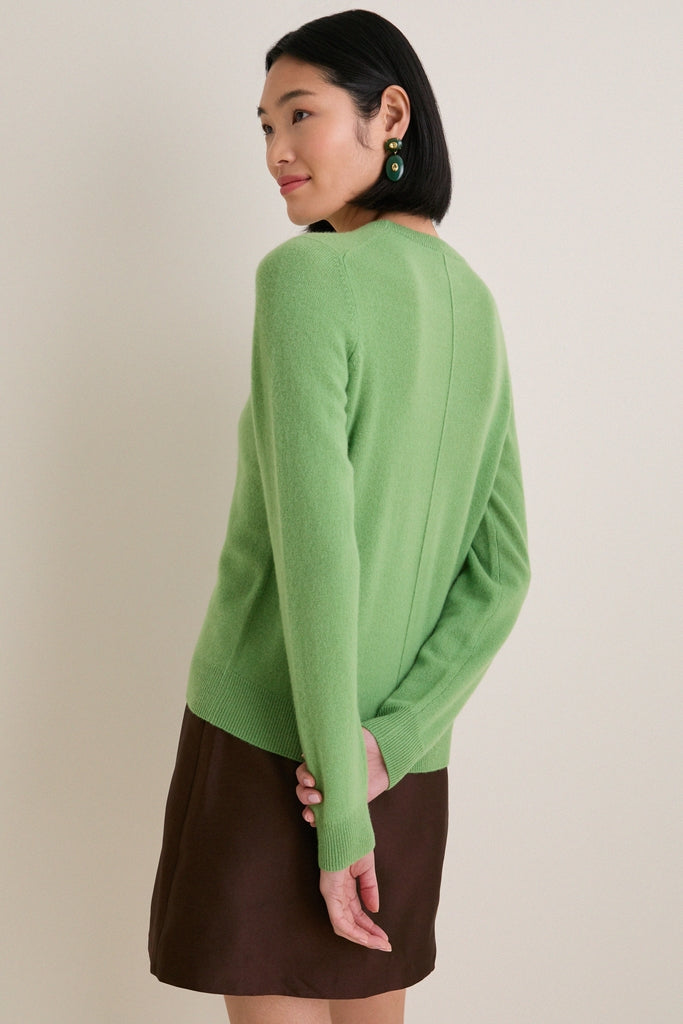 Pistachio Cashmere Crewneck Sweater