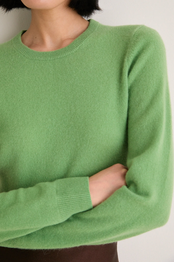 Pistachio Cashmere Crewneck Sweater