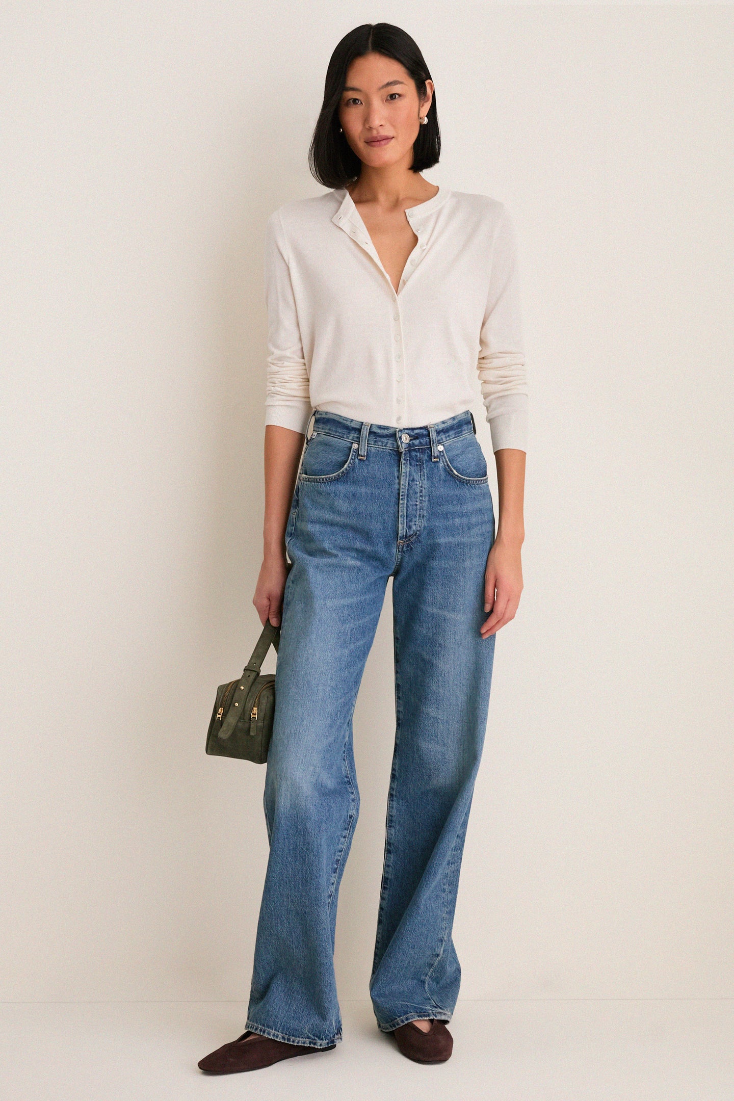 Ivory Cashmere Silk Spencer Cardigan