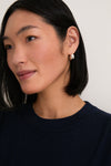 Navy Cashmere Silk Sleeveless Ava Shell