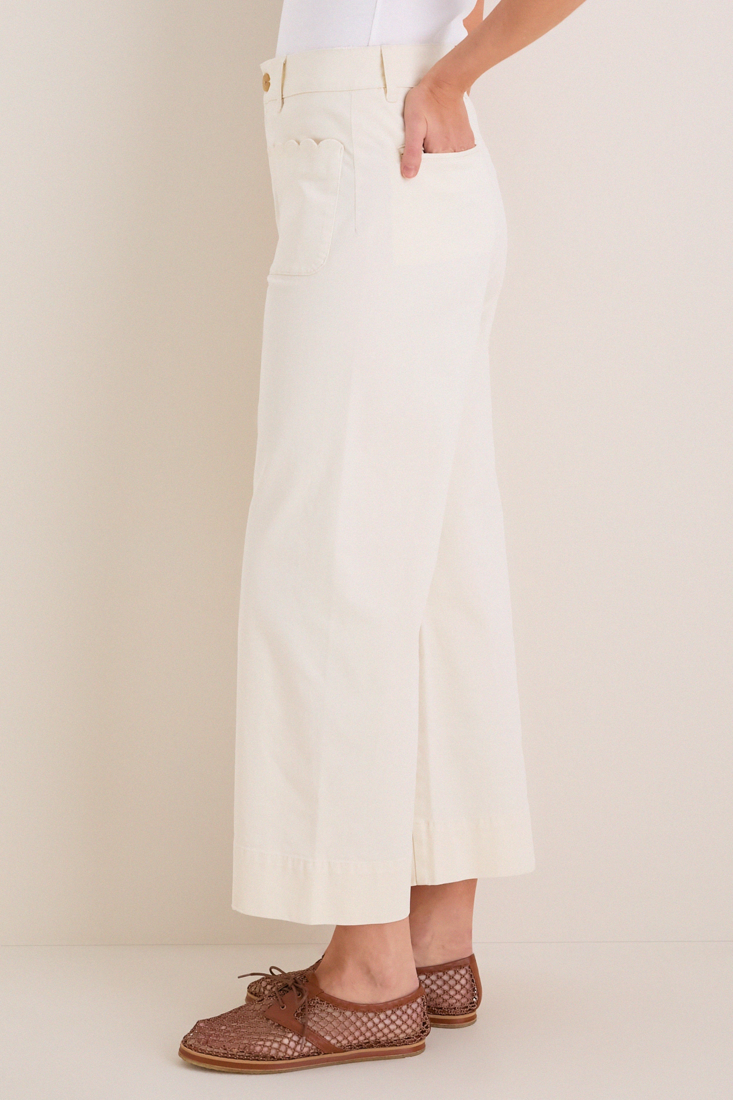 Stone Chino Wide Leg Davis Pants