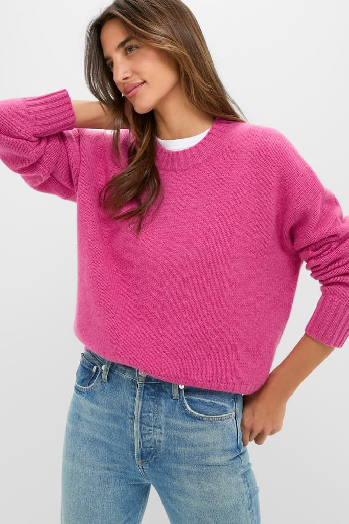 Raspberry Cashmere Henri Crewneck