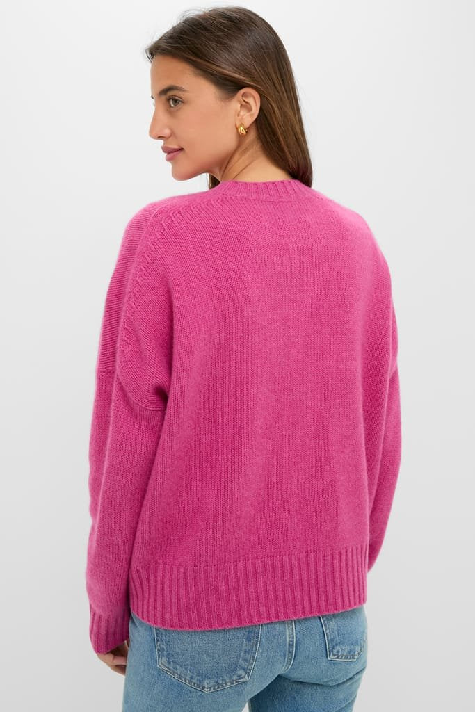 Raspberry Cashmere Henri Crewneck