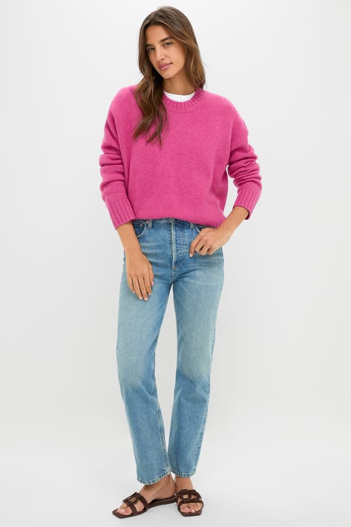 Raspberry Cashmere Henri Crewneck