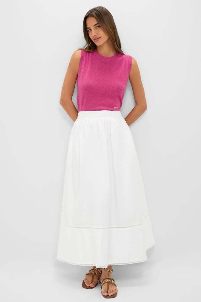 Raspberry Cashmere Sleeveless Ava Shell