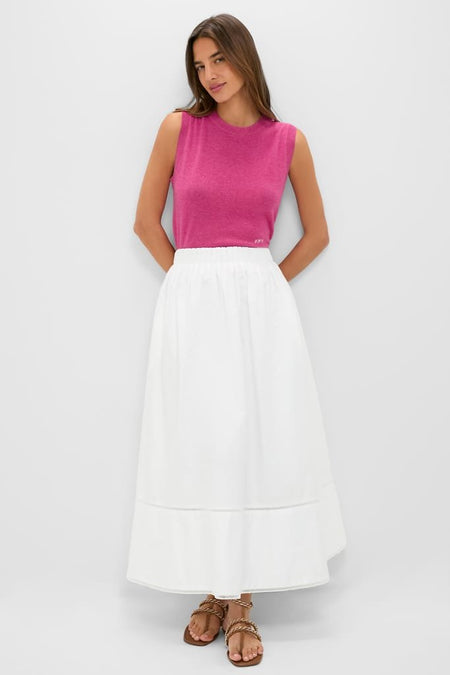 Raspberry Cashmere Sleeveless Ava Shell